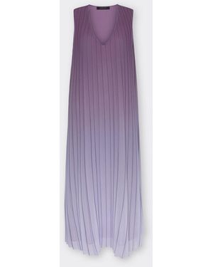 Elena Miro Long Dress With Plisse - Purple