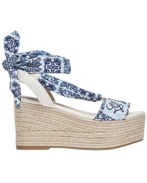 Liu Jo Espadrillas Sandals Bali 03 With Short Saws And Printed Capri - Blue