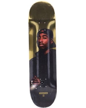 Primitive Skateboarding Rodriguez Shine Deck X 2Pac Herren-Skateboard-Deck - Orange