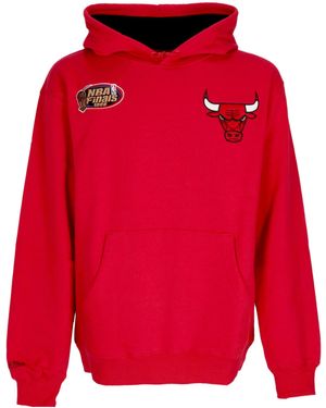 Mitchell & Ness Hoodie Nba Premium Fleece Vintage Logo Hoodie Dennis Rodman Chibul - Red