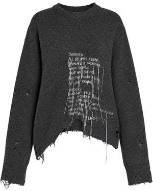 Akep Embroidered Crew Pullover - Black