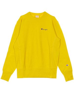 Champion Gelbes Crewneck Sweatshirt Reverse Weave