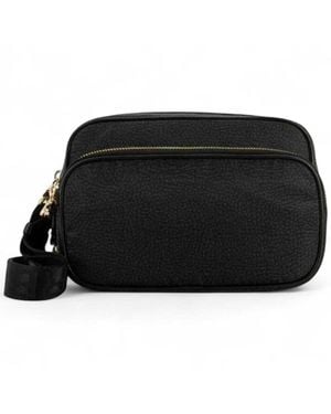Borbonese Dark Shoulder Bag - Black