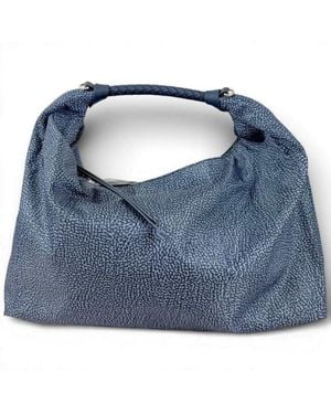Borbonese Hobo M Tasche. Blaue Lapis