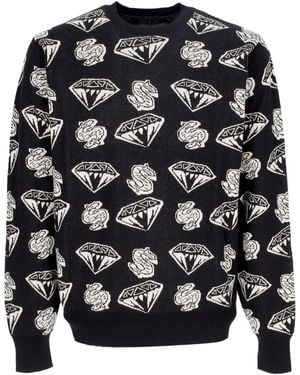 BBCICECREAM Diamanten En Dollars Voor Brei Jumper Zwart/Ecru