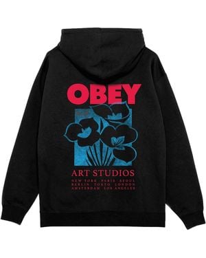 Obey Phenol Art Studio Flowers Fleece - Black