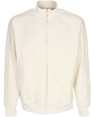 Arte' High Collar Braid Strip Jacket - White