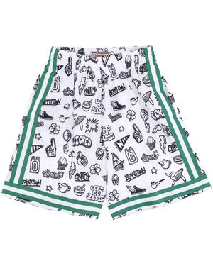 Mitchell &amp; Ness Basketbaltanktop Voor Nba Doodle Swingman Shorts Hardwood Classics Boscel - Blauw