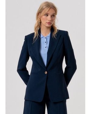 Fracomina Single-Breasted Jacket Darkblue