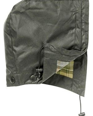 Barbour Waxed Cotton Hood Mho0004 Hoods Sg91 - Verde