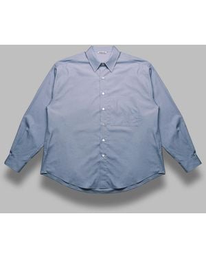 AURALEE Washed Finx Twill Big Shirt - Blue