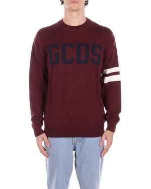 Gcds Knitted B2Xm1506I5 49 Logo Reg Sweater Burgundi - Red