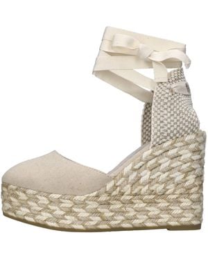 Espadrilles Chaussures Avec Talon - Neutre