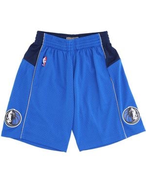 Mitchell &amp; Ness Basketball Shorts Nba Dark Shorts Hardwood Classics Dalmav - Blue