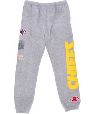 Mitchell & Ness Fleece Tracksuit Pants Nfl Team Origins Fleece Pant Kanchi Heather - Gray