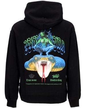 Propaganda Sudadera Ligera Con Capucha Para Hombre Terror Hoodie Negro - Azul
