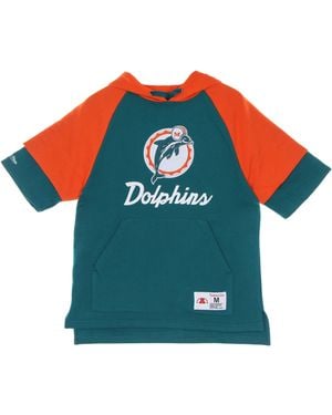 Mitchell &amp; Ness Sudadera Con Capucha De Manga Corta Para Hombre Nfl Fleece Hoodie Miadol - Azul