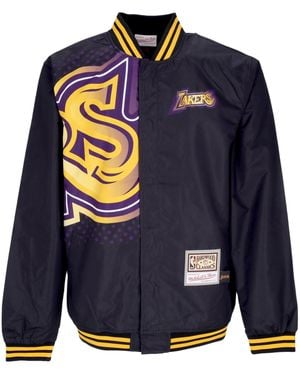 Mitchell & Ness Bomber Jacket Nba Big Face 7.0 Jacket Loslak - Blue