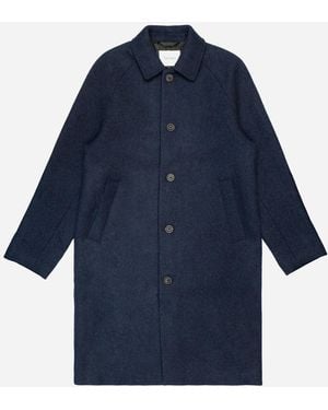 Les Deux Coat Michael Solid Wool - Blue