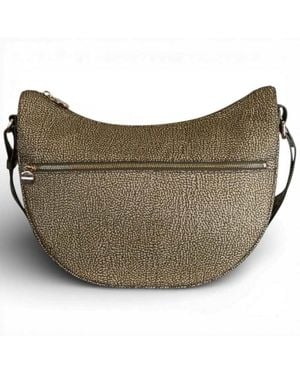 Borbonese Bolsa Luna Bolsa Media Tejido Reciclado Op - Gris
