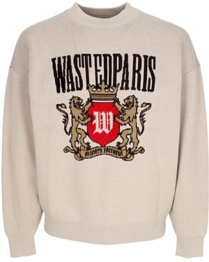 Wasted Paris Sueter De Hombres Crest Crewneck - Blanco