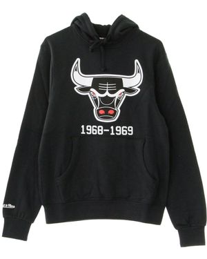 Mitchell &amp; Ness Sweat A Capuche Pour Hommes Nba Team Logo Hoody Chibul - Noir