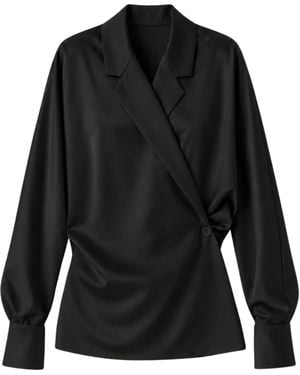 MEIMEIJ Shirt Shirt With Revers Collar - Black