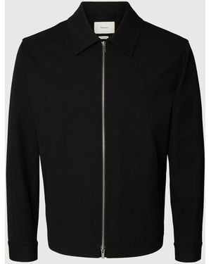 SELECTED Overshirt Regular Finn Zip - Black