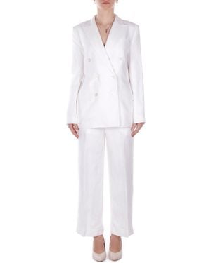 Ralph Lauren Pants 200P08107 001 Sendon Cropped Pleated - White
