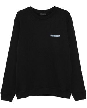 Dondup Negro Sudadera Hombre Tripulacion Cuello
