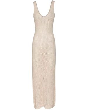 Akep Dress Luxury Knitting - White