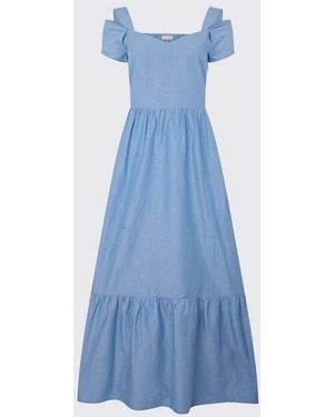 Liu Jo Kleid Gemischt Leinen Frau Blau