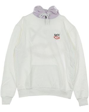 SEX Skateboards Leichtes Herren-Sweatshirt Mit Kapuze, Zweifarbig, Hoody, Optikweib/Pastell - Weiß