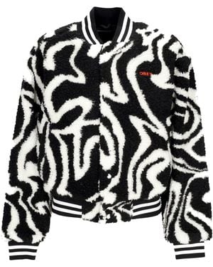 Obey Teddy Bear Mazy Varsity Jacket - Black