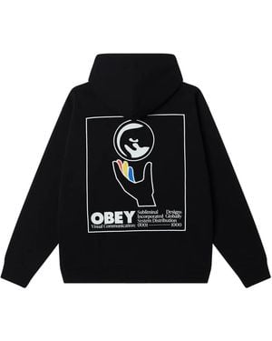 Obey Fenol Wereldwijde Systemen Fleece - Zwart