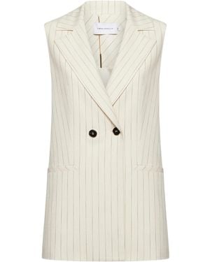 SIMONA CORSELLINI Gilet Gessato Doublepet - White