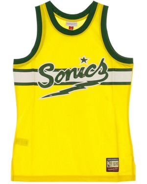 Mitchell &amp; Ness Gilet De Basketball Homme Nba Team Heritage Tank 1967-69 Seasup - Jaune
