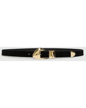 Marella Suede Belt - White