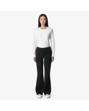 K-Way Pantalones Deportivos Femeninos Flare Negro Gris Para Recreacion Calde K2123Nw - Blanco