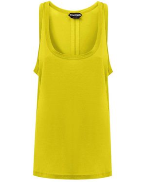 Tom Ford Round Neck Tank Top - Yellow