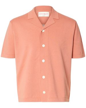 SELECTED T-Shirt Amour Intarsia Ontspannen Polo Vest - Oranje