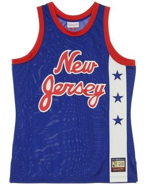 Mitchell &amp; Ness Gilet De Basket-Ball Pour Hommes Nba Team Heritage Tank 1972-81 Nejnet - Bleu