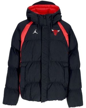 JORDAN NBA Herren Nba Courtside Statement Edition Jacke Mit Durchgehendem Reibverschluss Chibul Schwarz/Universitatsrot - Blau