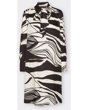 Elena Miro Vestido De Mujer Blanco Y Negro