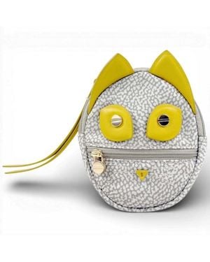 Borbonese Card Holders Cat Recycled Fabric Op - Gray