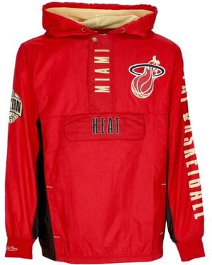 Mitchell & Ness Removable Windbreaker Nba Team Og 2.0 Anorak Windbreaker Vintage Logo Miahea - Red