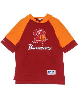 Mitchell & Ness Short Sleeve Hoodie Nfl Fleece Hoodie Tambuc - Red