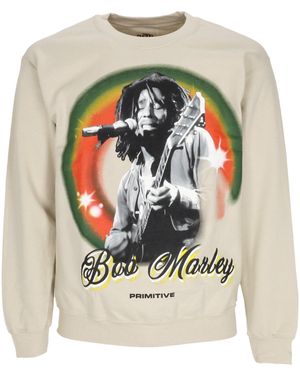 Primitive Skateboarding Dreams Crewneck X Bob Marley Herensweater Met Ronde Hals - Grijs