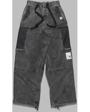 Maison Mihara Yasuhiro Baumwollsatin Cargo Hose - Grau