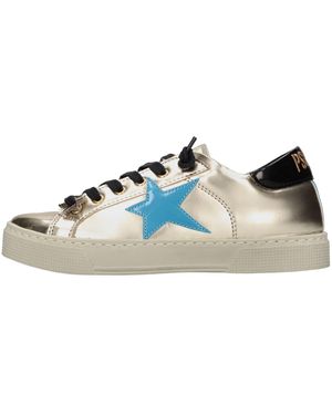 PASQUALEXY3 Goldene Turnschuhe - Blau